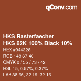 カラーコード: HKS Rasterfaecher - HKS 82K 100% Black 10% | qconv.com