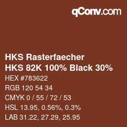 カラーコード: HKS Rasterfaecher - HKS 82K 100% Black 30% | qconv.com
