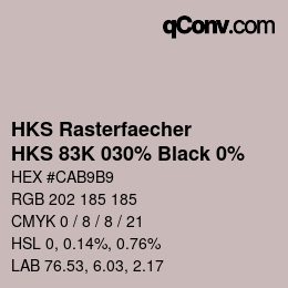 Código de color: HKS Rasterfaecher - HKS 83K 030% Black 0% | qconv.com