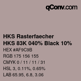 Código de color: HKS Rasterfaecher - HKS 83K 040% Black 10% | qconv.com