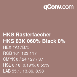 Código de color: HKS Rasterfaecher - HKS 83K 060% Black 0% | qconv.com