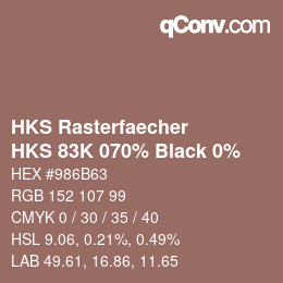 Color code: HKS Rasterfaecher - HKS 83K 070% Black 0% | qconv.com