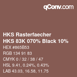 Código de color: HKS Rasterfaecher - HKS 83K 070% Black 10% | qconv.com