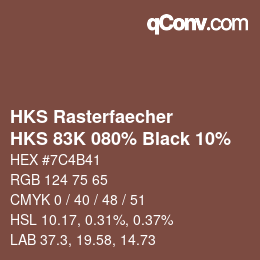 Color code: HKS Rasterfaecher - HKS 83K 080% Black 10% | qconv.com