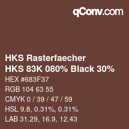 Código de color: HKS Rasterfaecher - HKS 83K 080% Black 30% | qconv.com