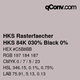 カラーコード: HKS Rasterfaecher - HKS 84K 030% Black 0% | qconv.com