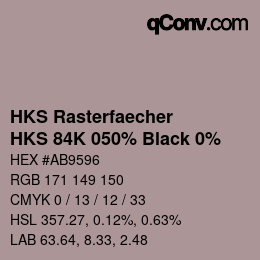 Color code: HKS Rasterfaecher - HKS 84K 050% Black 0% | qconv.com