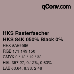Código de color: HKS Rasterfaecher - HKS 84K 050% Black 0% | qconv.com