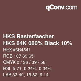 Code couleur: HKS Rasterfaecher - HKS 84K 080% Black 10% | qconv.com