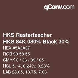 カラーコード: HKS Rasterfaecher - HKS 84K 080% Black 30% | qconv.com