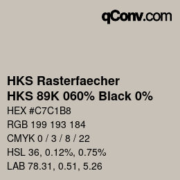 Código de color: HKS Rasterfaecher - HKS 89K 060% Black 0% | qconv.com