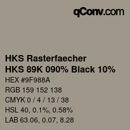 Código de color: HKS Rasterfaecher - HKS 89K 090% Black 10% | qconv.com