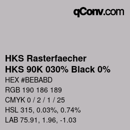 Color code: HKS Rasterfaecher - HKS 90K 030% Black 0% | qconv.com