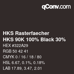 Color code: HKS Rasterfaecher - HKS 90K 100% Black 30% | qconv.com