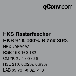 Color code: HKS Rasterfaecher - HKS 91K 040% Black 30% | qconv.com