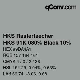 Color code: HKS Rasterfaecher - HKS 91K 080% Black 10% | qconv.com