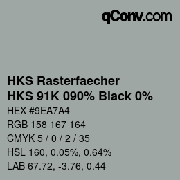 Código de color: HKS Rasterfaecher - HKS 91K 090% Black 0% | qconv.com