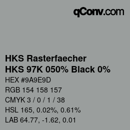 Código de color: HKS Rasterfaecher - HKS 97K 050% Black 0% | qconv.com