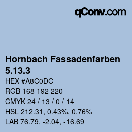 カラーコード: Hornbach Fassadenfarben - 5.13.3 | qconv.com