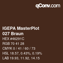 Farbcode: IGEPA MasterPlot - 027 Braun | qconv.com