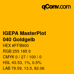 Code couleur: IGEPA MasterPlot - 040 Goldgelb | qconv.com