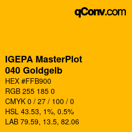 カラーコード: IGEPA MasterPlot - 040 Goldgelb | qconv.com