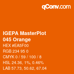 カラーコード: IGEPA MasterPlot - 045 Orange | qconv.com