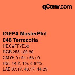 Farbcode: IGEPA MasterPlot - 048 Terracotta | qconv.com