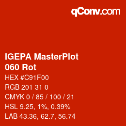 Farbcode: IGEPA MasterPlot - 060 Rot | qconv.com