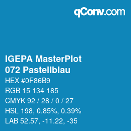 Code couleur: IGEPA MasterPlot - 072 Pastellblau | qconv.com