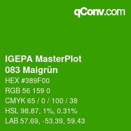 Code couleur: IGEPA MasterPlot - 083 Maigrün | qconv.com