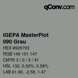 Código de color: IGEPA MasterPlot - 090 Grau | qconv.com