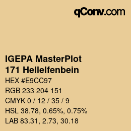 カラーコード: IGEPA MasterPlot - 171 Hellelfenbein | qconv.com