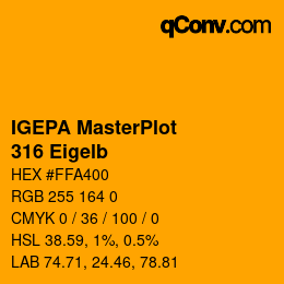 Farbcode: IGEPA MasterPlot - 316 Eigelb | qconv.com