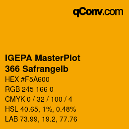 Farbcode: IGEPA MasterPlot - 366 Safrangelb | qconv.com