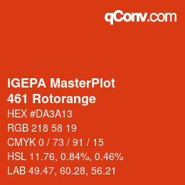 Código de color: IGEPA MasterPlot - 461 Rotorange | qconv.com