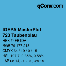 Farbcode: IGEPA MasterPlot - 723 Taubenblau | qconv.com