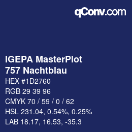 Código de color: IGEPA MasterPlot - 757 Nachtblau | qconv.com