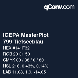 Farbcode: IGEPA MasterPlot - 799 Tiefseeblau | qconv.com