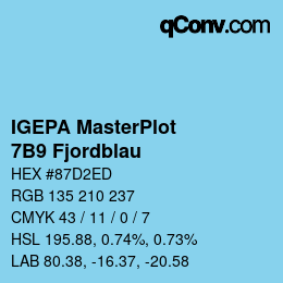 Farbcode: IGEPA MasterPlot - 7B9 Fjordblau | qconv.com