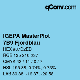 Code couleur: IGEPA MasterPlot - 7B9 Fjordblau | qconv.com
