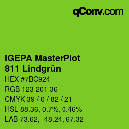 Código de color: IGEPA MasterPlot - 811 Lindgrün | qconv.com