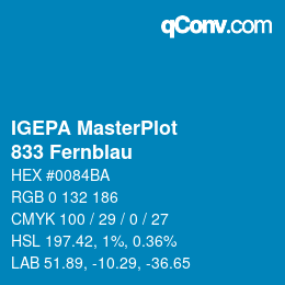 Farbcode: IGEPA MasterPlot - 833 Fernblau | qconv.com