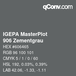 Código de color: IGEPA MasterPlot - 906 Zementgrau | qconv.com