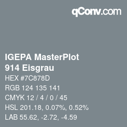 Código de color: IGEPA MasterPlot - 914 Eisgrau | qconv.com