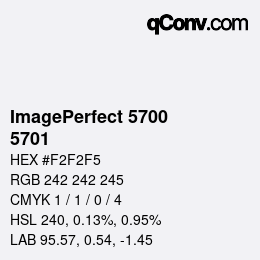 颜色代码: ImagePerfect 5700 - 5701 | qconv.com