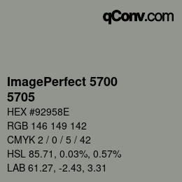 颜色代码: ImagePerfect 5700 - 5705 | qconv.com