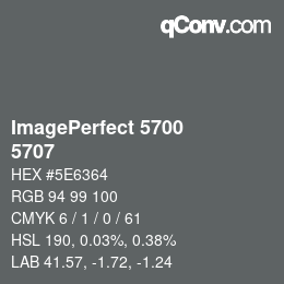 カラーコード: ImagePerfect 5700 - 5707 | qconv.com