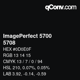 カラーコード: ImagePerfect 5700 - 5708 | qconv.com