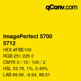 颜色代码: ImagePerfect 5700 - 5712 | qconv.com